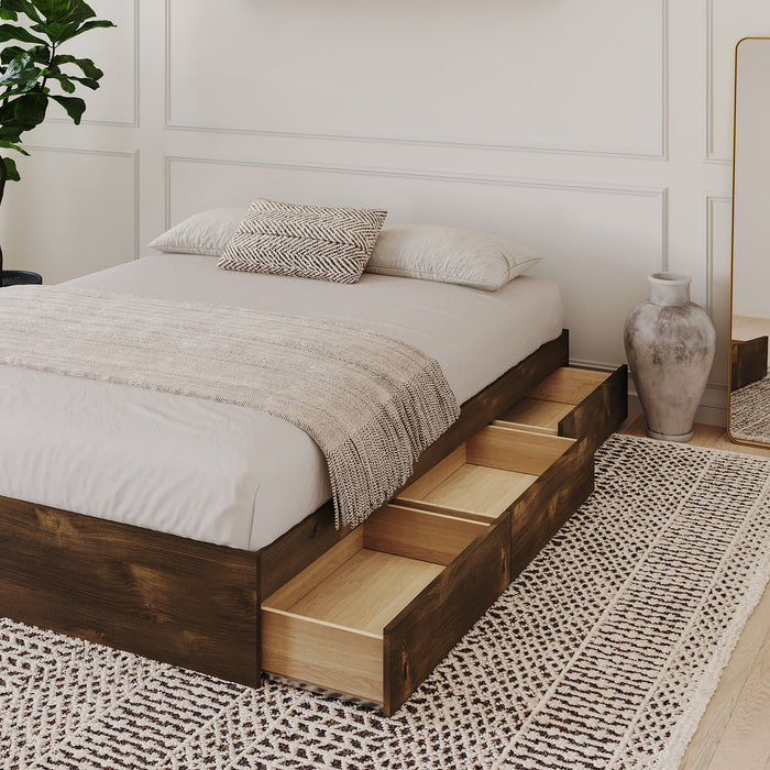 Nordika Queen Platform Bed - Truffle 