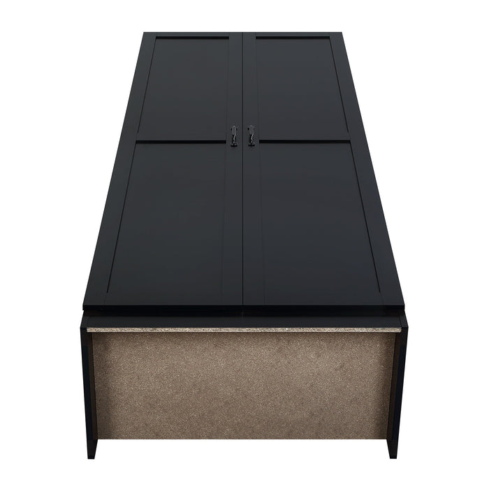 Manhattan Comfort Hopkins Modern Storage Closet - Black