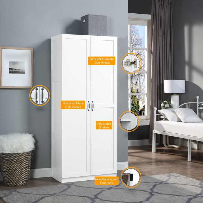 Manhattan Comfort Hopkins Modern Storage Closet - White