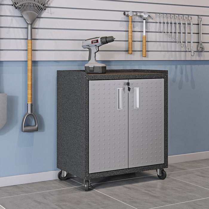 Fortress 31.5\" Mobile Garage Cabinet with Shelves 