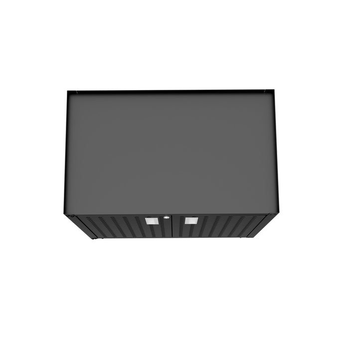 Manhattan Comfort Fortress Textured Metal 31.5\" Garage Mobile Cabinet with 2 Adjustable Shelves - Charcoal Grey