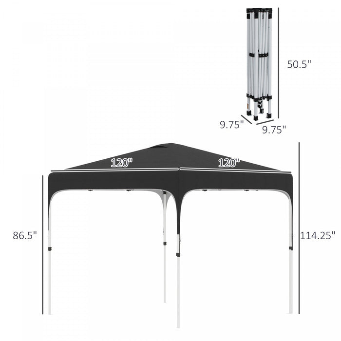 Outsunny 10' X 10' Pop Up Canopy Tent With Sand Bags, Upf 50+ Instant Sun Shelter, Tents For Parties