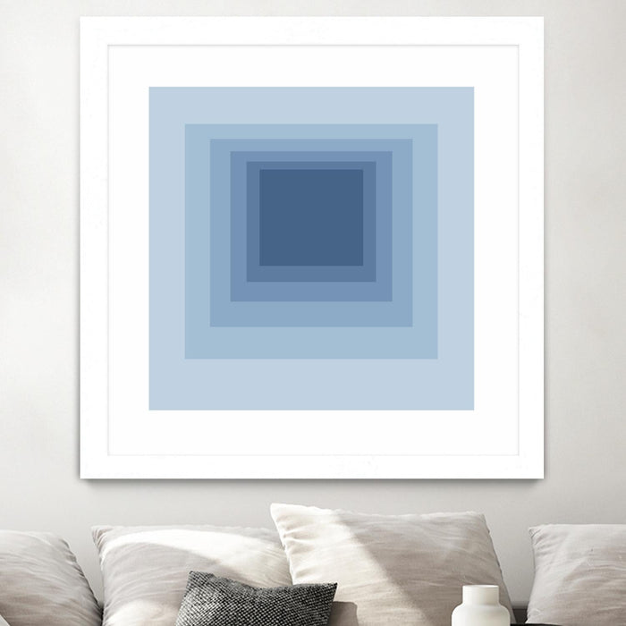 \"After Josef J\" Matted and Framed White 30x30 Wall Art