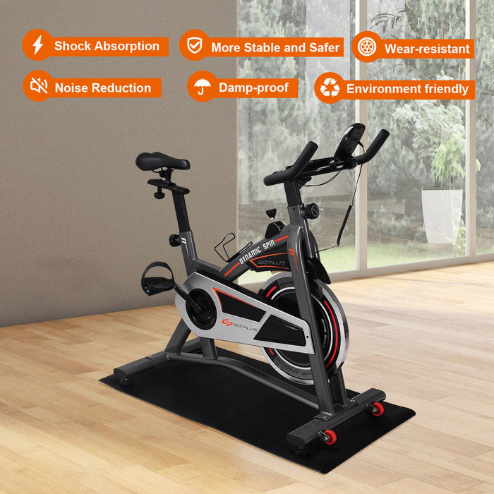 Costway 47" X 24" Exercise Equipment Mat Gym Bike Floor Protector Treadmill Mat Pvc
