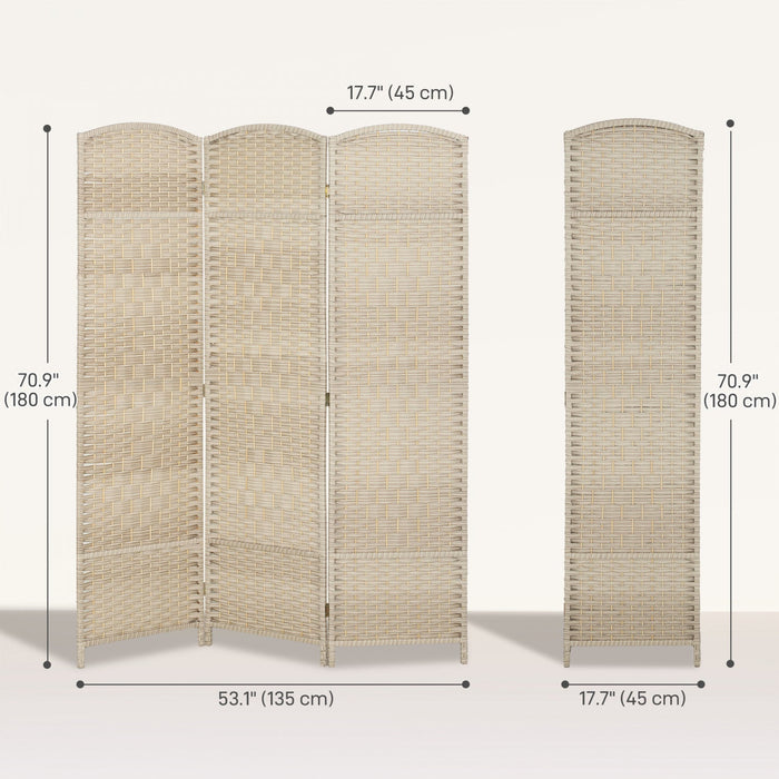 HOMCOM 6 Ft Folding Room Divider, Privacy Screen for Home Office Bedroom