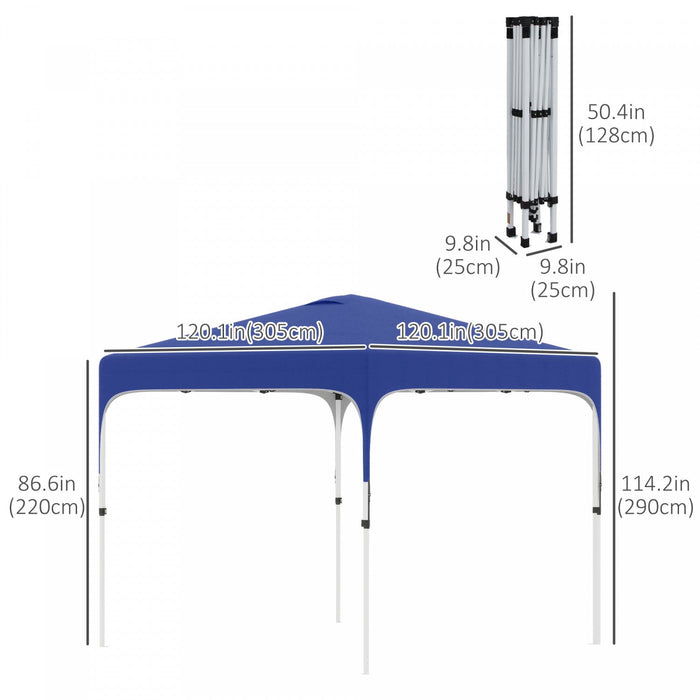Outsunny 10' X 10' Pop Up Canopy Tent, Instant Sun Shelter, Tents For Parties, Height Adjustable, Wi