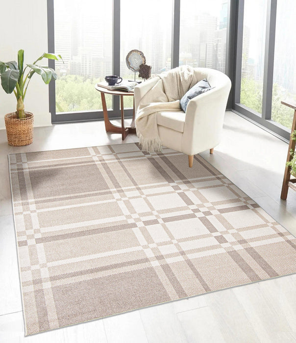 Roma Ivory Machine Washable Area Rug - 6'0\" x 9'0\"
