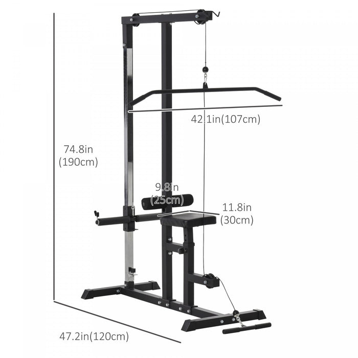 Soozier Exercise Pulldown Weight Machine With 3 Adjustable Cable Positions For Strengthening Many Mu