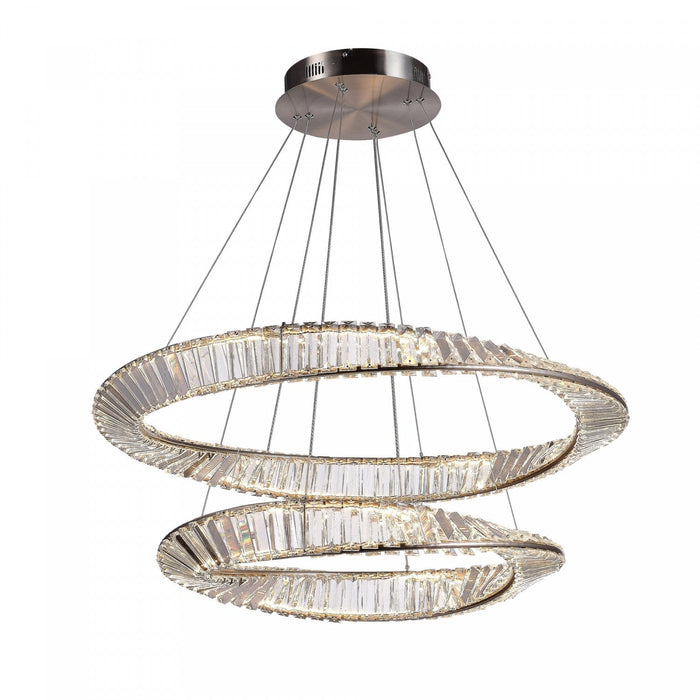 Stella 90 W LED Satin Nickel Chandelier