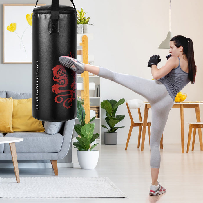 Goplus 2 Ft Kids Punch Bag Boxing Set Kick Ball Gloves Skipping Rope Hook Children Boys