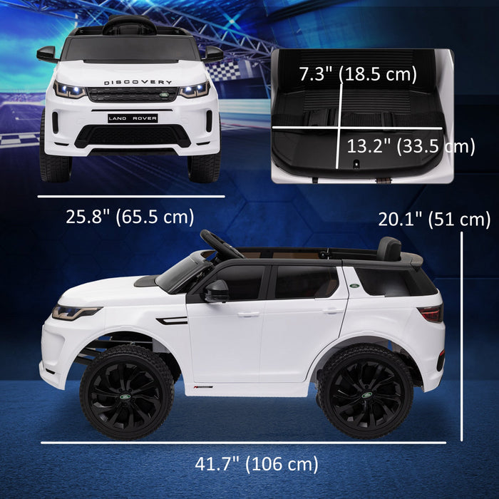 Qaba Land Rover Discovery Sport Licensed Powered Ride-On Car, 12v Battery Powered Kids Electric Car 