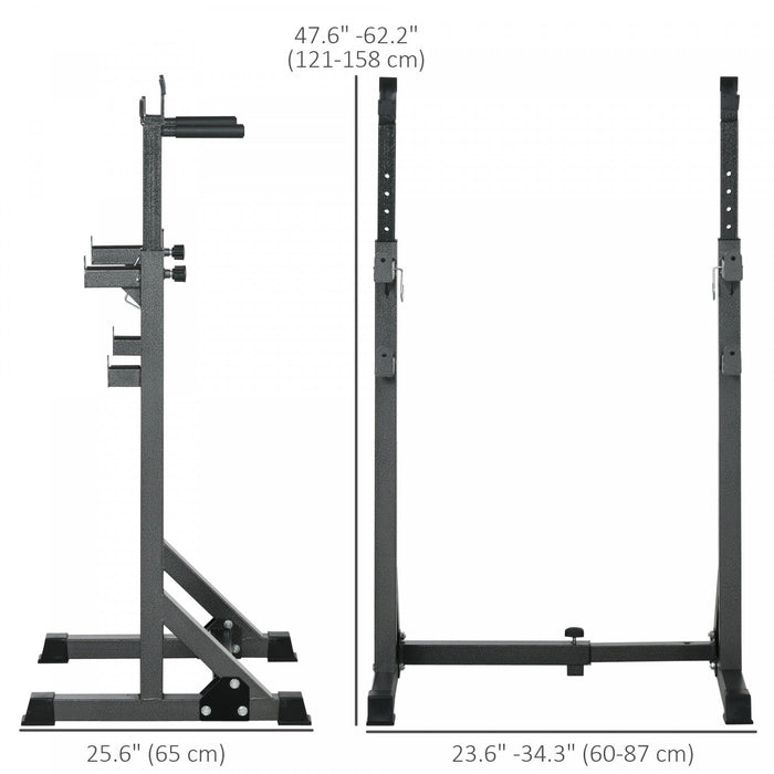 Soozier Adjustable Squat Rack, Bench Press Rack, Black