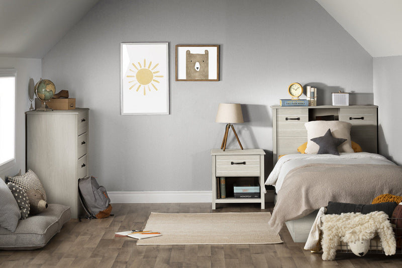 Ulysses 1-Drawer Nightstand - Winter Oak