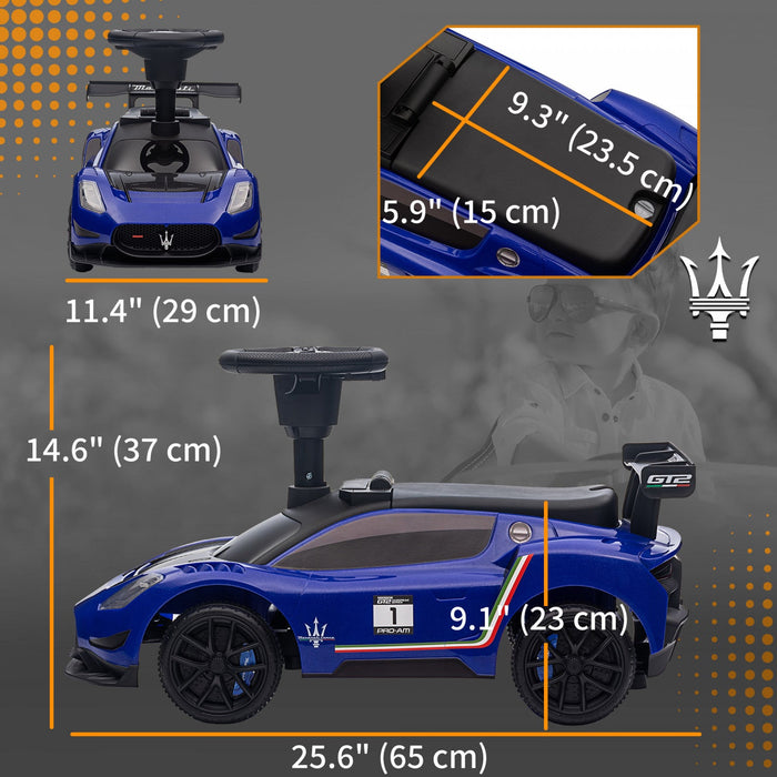 Qaba Maserati Gt2 Licensed Sit To Stand Baby Car, Ride On Toy For Toddlers, Kids Sliding Car Style W