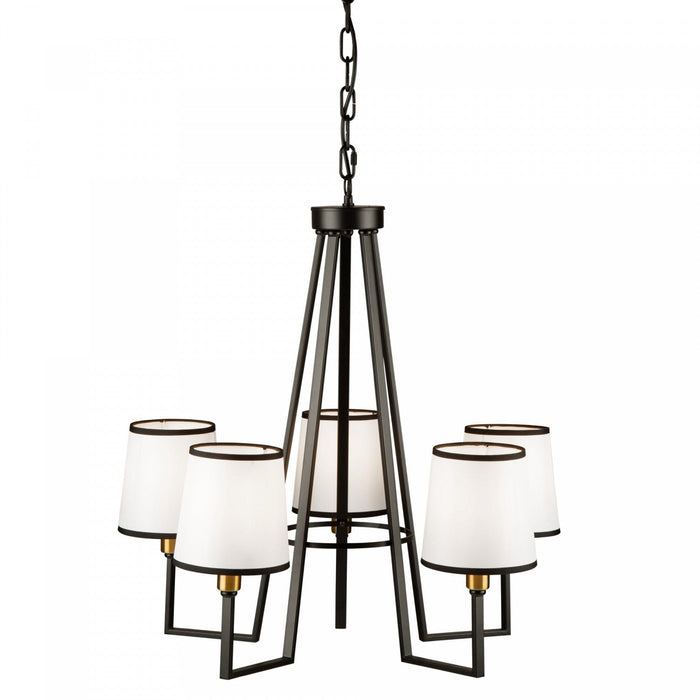 Coco 5-Light Black and Gold Chandelier 