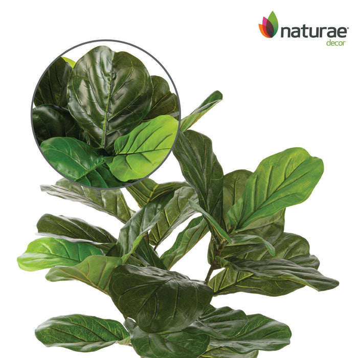 Artificial 27\" Fiddle Leaf In Black Pot 