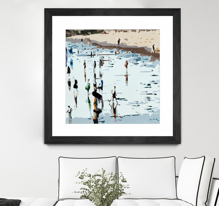 \"Self Reflection\" Matted and Framed Black 36x36 Wall Art