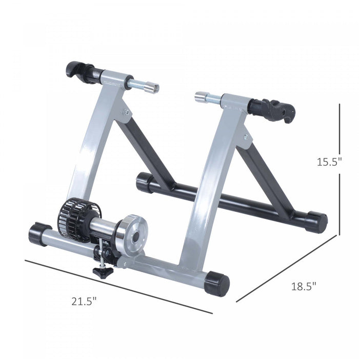Soozier Foldable Indoor Bike Trainer, Stationary Bicycle Stand For Riding Exercise, 26-28\" & 700c Wh