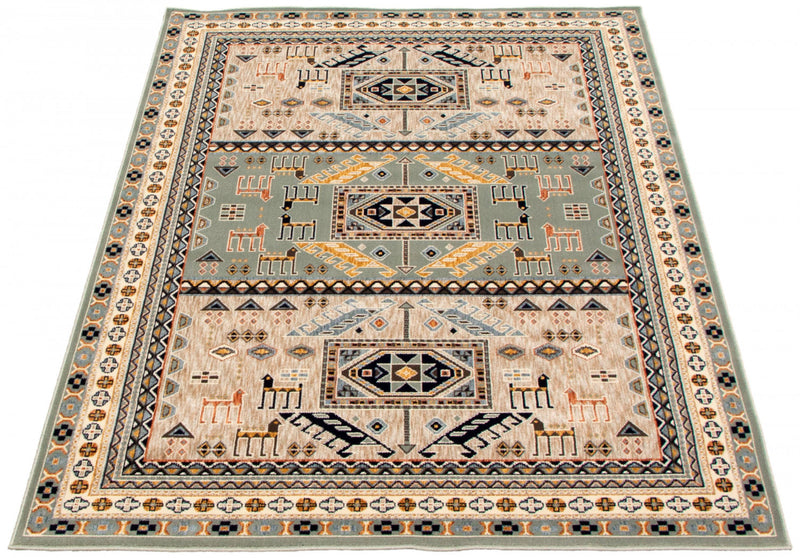Quincy Teal Area Rug - 5'3\" x 7'3\"