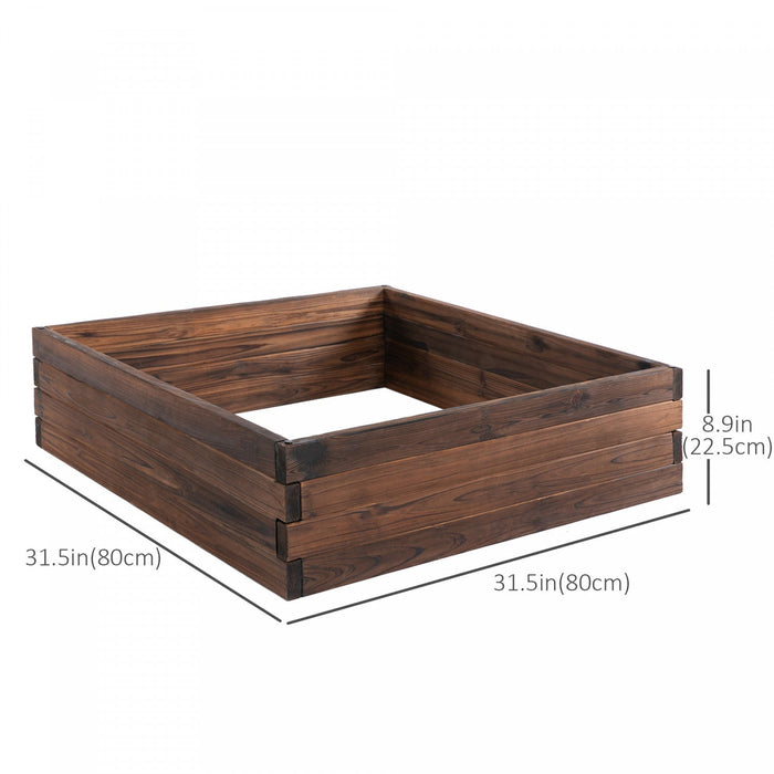 Outsunny Garden Raised Bed Wooden Planter Box Outdoor Grow Containers For Outdoor Patio Plant Flower