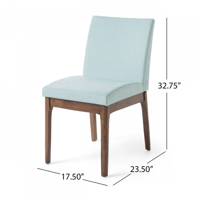 Anastasia Dining Chair Set Of 2 With Fabric Upholstery - Mint 