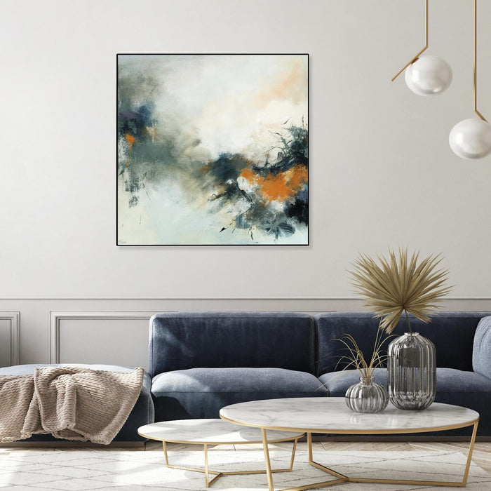 \"Transition\" Canvas Framed Black 20x20 Wall Art