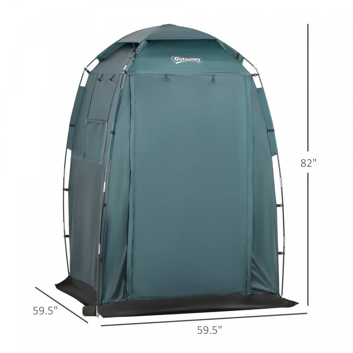 Outsunny 60\" X 60\" X 82\" Shower Tent Extra Wide Changing Room Privacy Portable Camping Shelters With