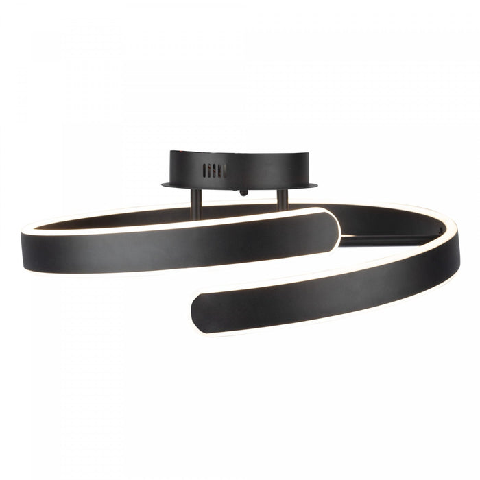 Sirius Collection Integrated LED Semi-Flush Mount - Black