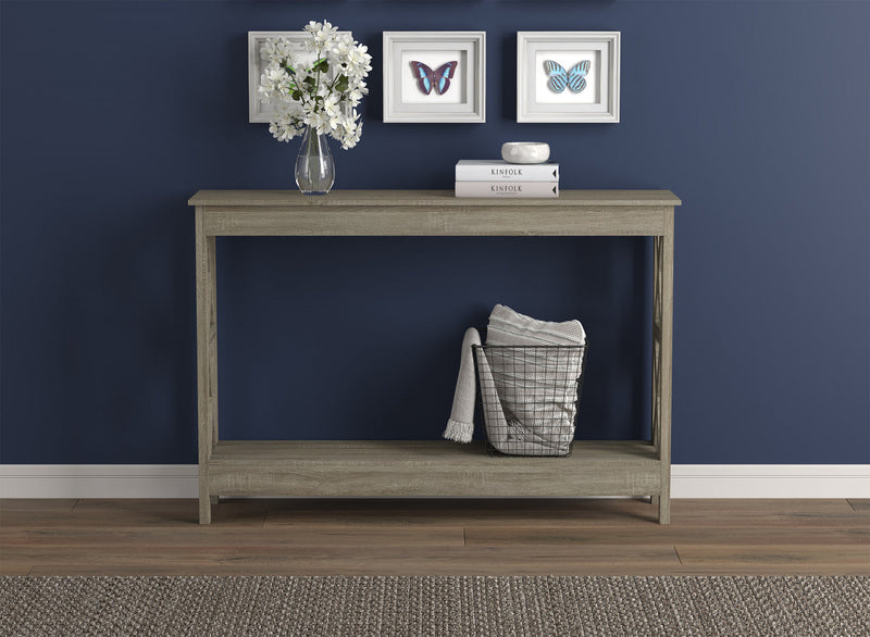 47” Console Table With 1 Shelf - Dark Taupe 
