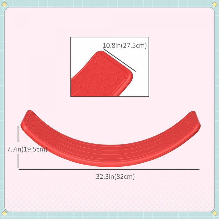 Qaba 32.3\" Balance Board, Wobble Board Kids Curvy Rocker Board, Ended Preschool Learning Montessori 
