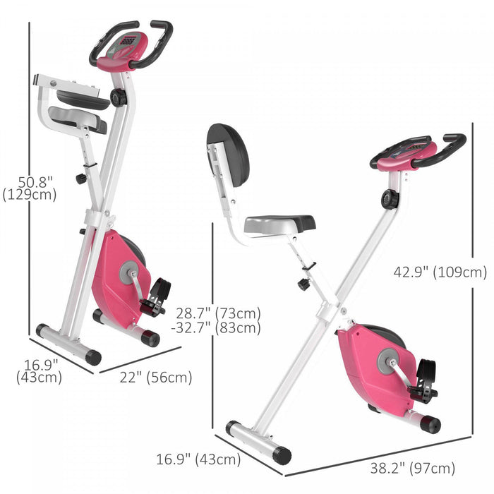 Soozier Foldable Exercise Bike With 8 Levels Of Magnetic Resistance