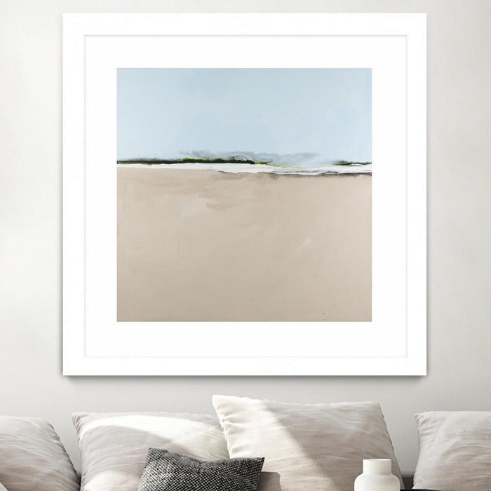 \"Simply Stated\" Matted and Framed White 36x36 Wall Art