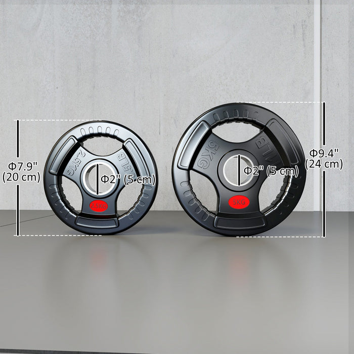 Soozier Weight Plates Set, 2-Inch Barbell Weights Set, 2 x 6lbs, 2 x 11lbs