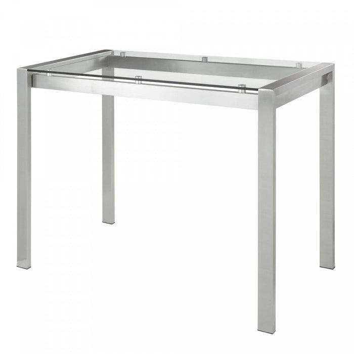 LumiSource Fuji Glass Contemporary Counter-Height Dining Table