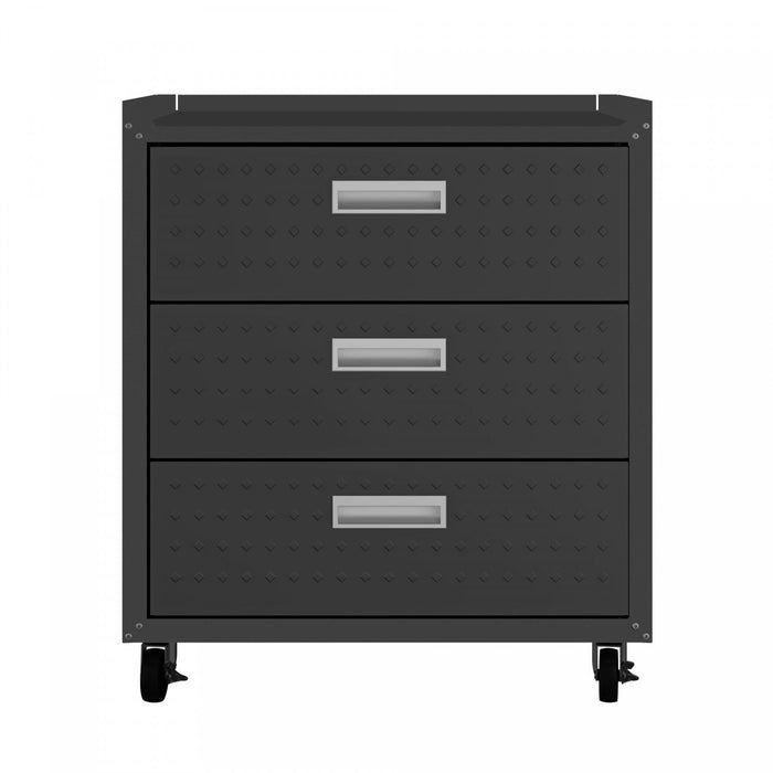 Fortress Modern 3-Piece Garage Set in Charcoal Gray Garage Storage 