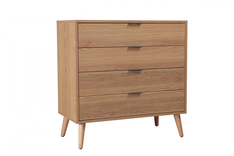 Flashby Chest With 4 Drawers - Faux Natural Wood 