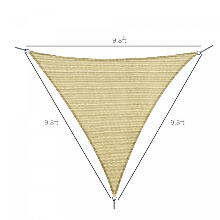 Outsunny Triangle 10' Canopy Sun Sail Shade Garden Cover Uv Protector Outdoor Patio Pelouse Abri Ave
