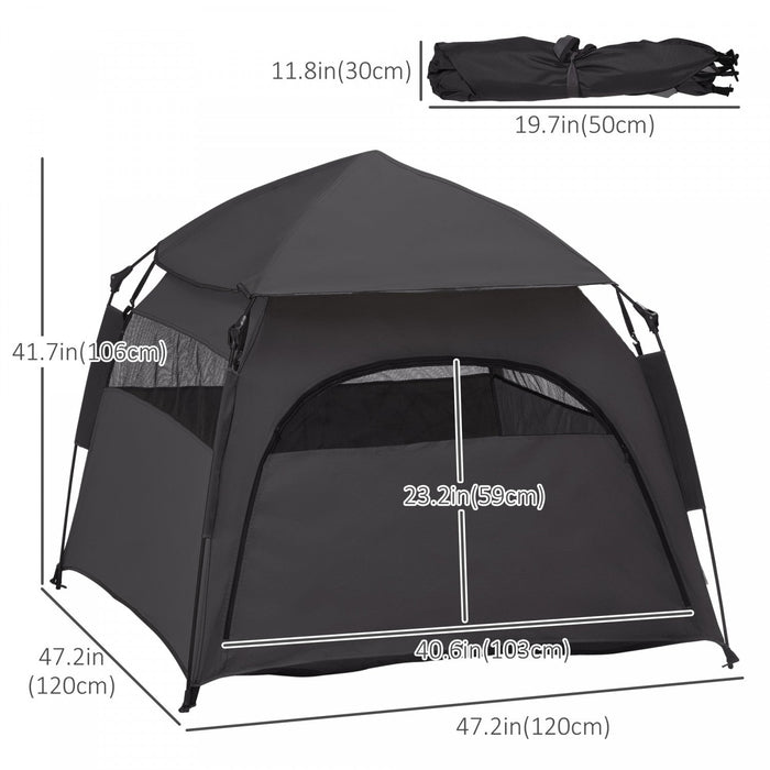 Pawhut Pop Up Dog Tent For Large, Extra Large Dogs, Portable Pet Playpen Tent For Beach, Backyard, H