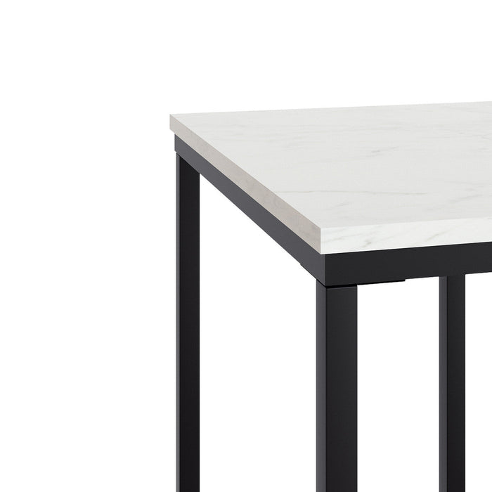 Quartz Two Square Nested Tables Marble Top 
