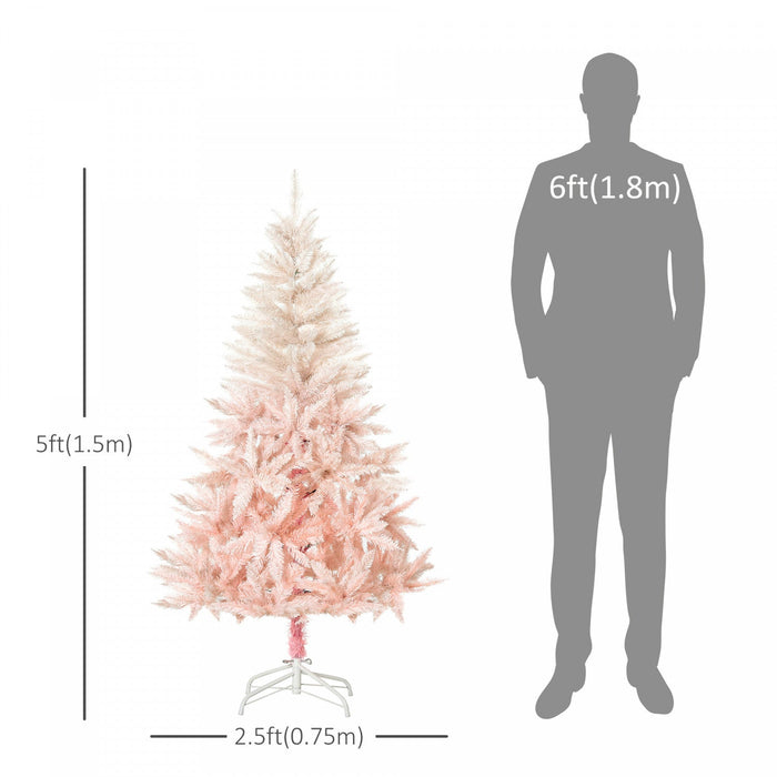 Homcom 5ft Artificial Christmas Tree With 450 Tips