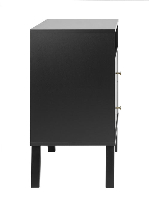 Milo 2-Drawer Tall Nightstand - Black