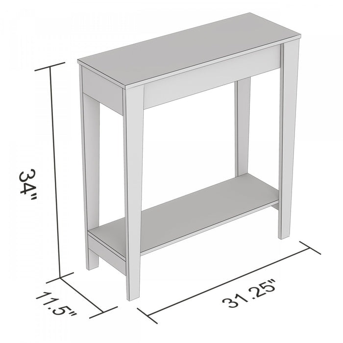 31” Console Table With 1 Shelf - Dark Taupe 