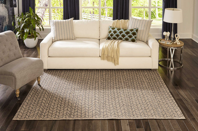 Linden Contemporary 7'10\" x 10'0\" Area Rug in Brown Indoor Area  Rug 
