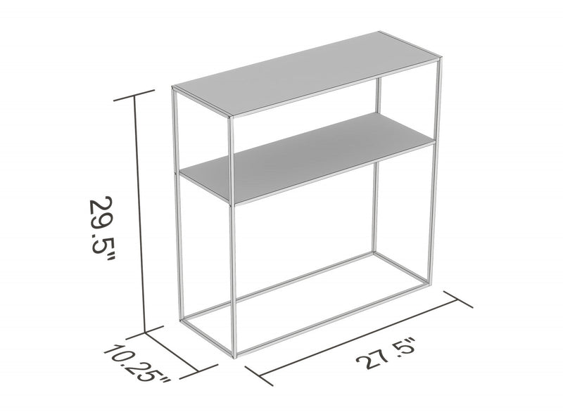 28” Console Table With 1 Storage Shelf - Black 