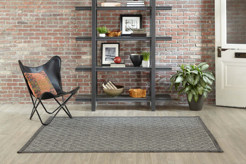Eve Contemporary 7'10\" x 10'10\" Area Rug in Grey Indoor Area Rug 