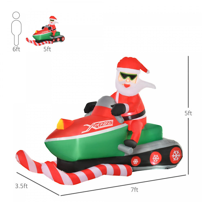Homcom 5.2ft Santa Claus Inflatable Christmas Decoration