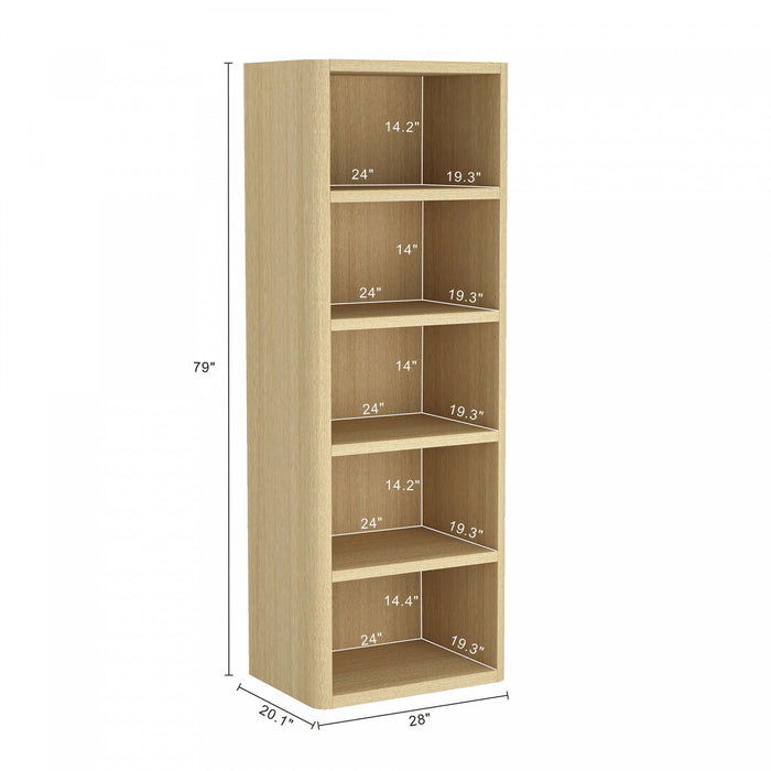 Rivington Modern 28\" Open Bookcase in Natural Oak 