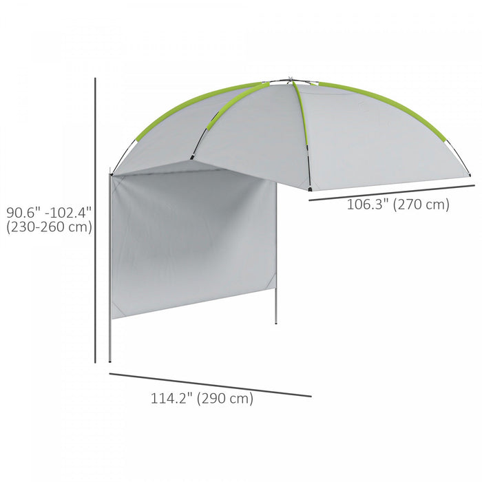 Outsunny Portable Rooftop Car Awning With Side Wall And Carry Bag