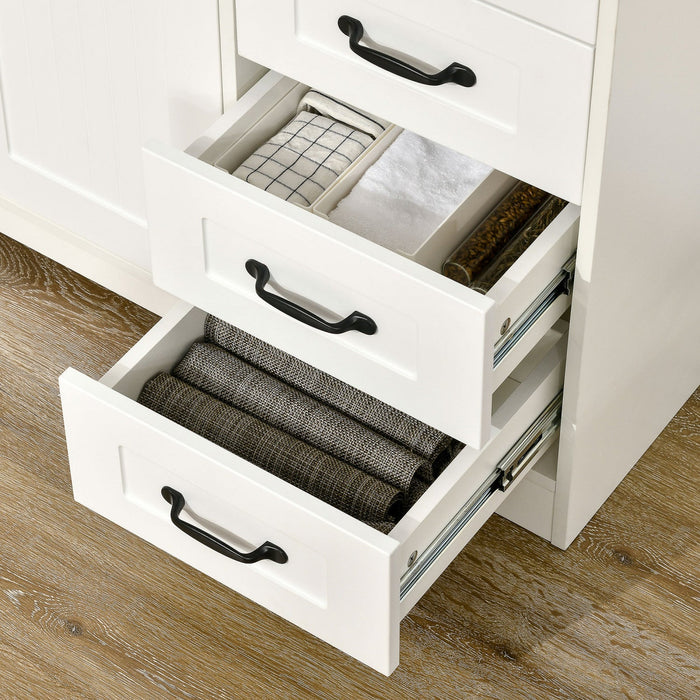 HOMCOM Modern Sideboard Storage Cabinet, Freestanding Accent Cupboard White