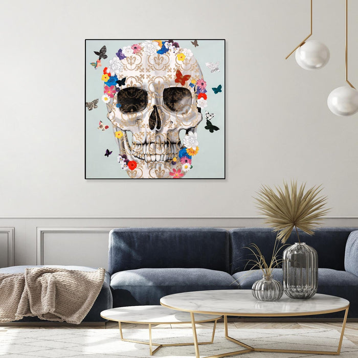 \"Party Favor\" Canvas Framed Black 20x20 Wall Art